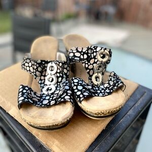 Rieker pastel rainbow polkadots sandals